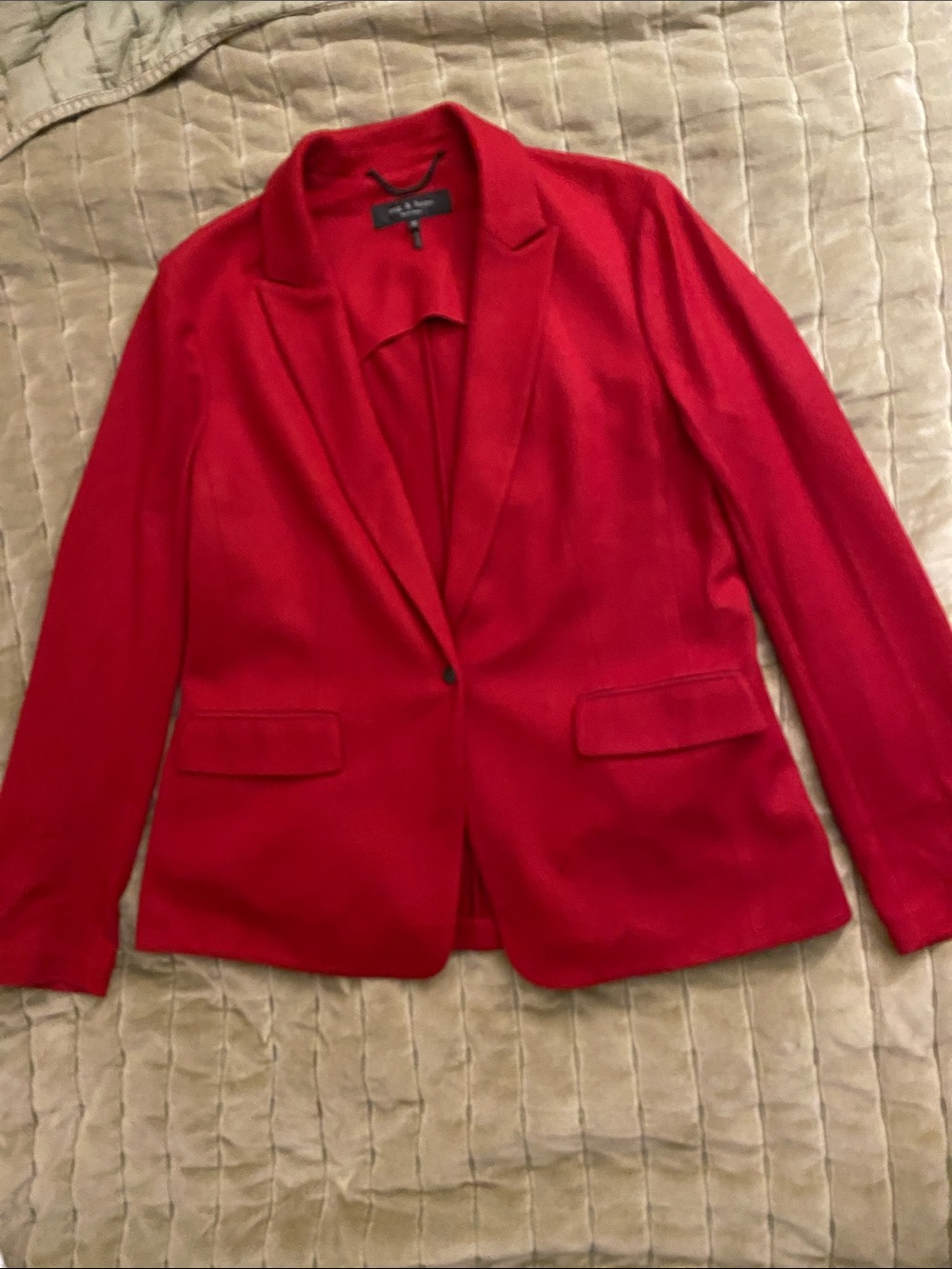 rag & bone Red Single-Button Blazer